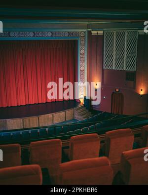 Interior of The World Theatre, Kearney, Nebraska Stock Photo