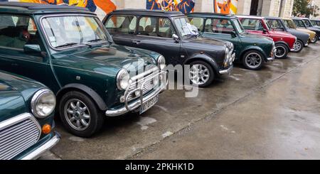 Bordeaux , Aquitaine  France - 04 02 2023 : Mini Cooper green limited edition vintage oldtimer Classic in british green colors Stock Photo