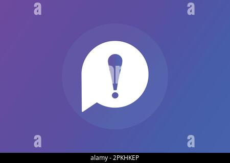Alert notification reminder icon with speech bubble vector Stock Vector