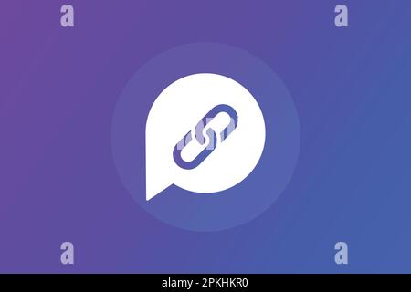 Link icon with speech bubble vector design Stock Vector