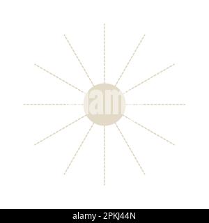 Graphic sun, Sun symbol, Astrological symbols Vector illustration Silhouette Stock Vector