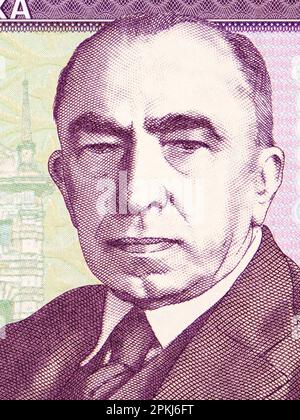 Emil Hacha a portrait from Czechoslovak money Stock Photo