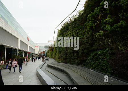 Walking inside Westfield Shopping Centre White City London 