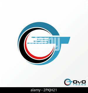 Logo design graphic concept creative abstract premium free vector stock letter T fast font in circle cut swoosh. Related to monogram transportation Stock Vector