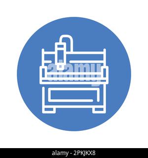 Forming machine olor line icon. Metal work. Pictogram for web page. Stock Vector