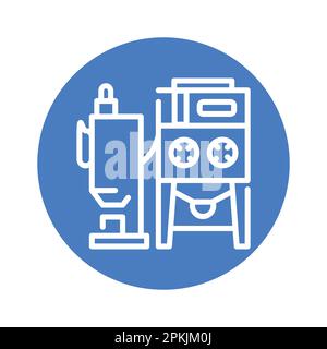 Plasma machine olor line icon. Metal work. Pictogram for web page. Stock Vector