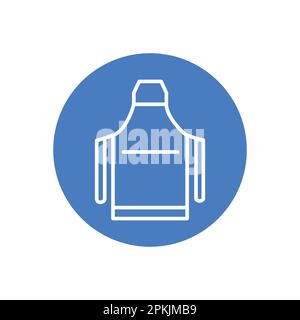 Protection apron black line icon. Work uniform. Safety clothing. Stock Vector