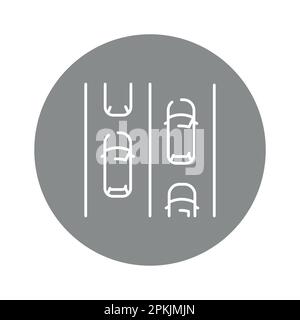 Auto traffic jams olor line icon. Road construction. Pictogram for web page Stock Vector