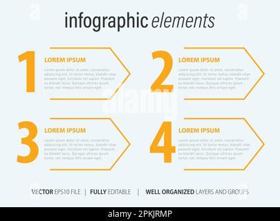 Business Infographic elements with modern design vector. Stock Vector