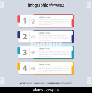 Business Infographic elements with modern design vector. Stock Vector