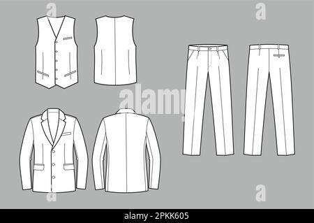 Set of mans business clothes. Stock Vector