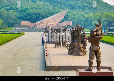 Monument at the China Military Aviation Museum, Beijing Stock Photo