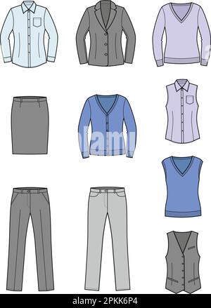 Women Blouse Fashion Flat Sketch Template. Technical Fashion Illustration.  Girls Tunic Length Shirt. Hidden Placket Royalty Free SVG, Cliparts,  Vectors, and Stock Illustration. Image 164935538. 