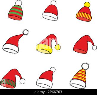 Winter cap set. Stock Vector