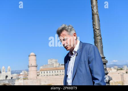 Marseille, France. 08th Apr, 2023. Fabien Roussel is seen during the second day of the 39th Congress of the French Communist Party (PCF) in Marseille, France on April 08, 2023. Photo by Laurent Coust/ABACAPRESS.COM Credit: Abaca Press/Alamy Live News Stock Photo