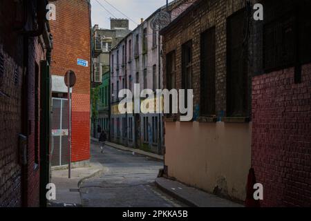 Lonely alley in Dublin Ireland Stock Photo