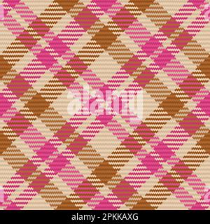 Background pattern textile. Vector tartan texture. Fabric seamless plaid check in orange and light colors. Stock Vector