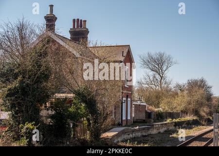 Winchelsea, April 3rd 2023: The former railway station building, now a private residence Stock Photo