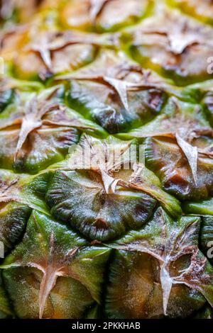 macro shot of a pineapple Stock Photo