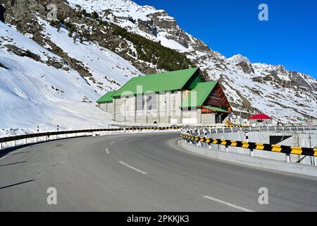 Second green roof of mountain tunnel viewed from the north end Stock Photo