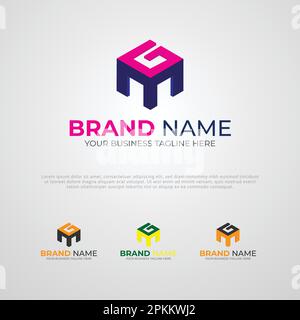 Brand MG or GM - Letter Logo is a versatile logo that can cater to a wide range of industries such as technology, software development, construction, Stock Vector