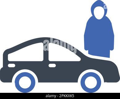 Car Theft Icon Stock Vector
