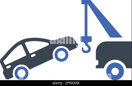 Car Towing Icon Stock Vector