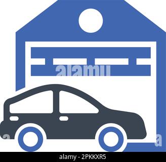 Car Garage Icon Stock Vector