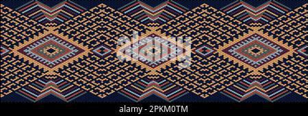 Abstract seamless pattern stylized as artificial intelligence.  Traditional ornament. Tribal pattern. Folk motive. Can be used for wallpaper, textile, Stock Vector
