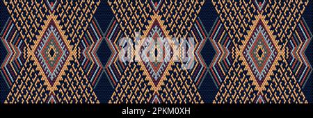 Abstract seamless pattern stylized as artificial intelligence.  Traditional ornament. Tribal pattern. Folk motive. Can be used for wallpaper, textile, Stock Vector