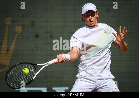 Roquebrune-Cap-Martin, France. 8th Apr, 2023. Emil RUUSUVUORI of Finland during the Qualifying Day one of Rolex Monte-Carlo Masters 2023, ATP Masters 1000 tennis tournament at Monte-Carlo Country Club. (Credit Image: © Matthieu Mirville/ZUMA Press Wire) EDITORIAL USAGE ONLY! Not for Commercial USAGE! Stock Photo