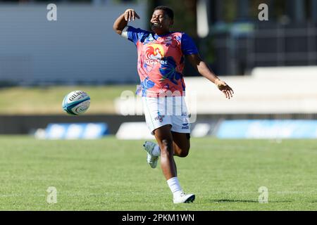 Vitalina Naikore of Fijiana Drua warms up before the Buildcorp Super W match between the Waratahs and the Drua at Concord Oval on April 8, 2023, 2023 in Sydney, Australia Stock Photo