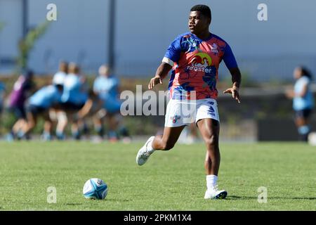 Vitalina Naikore of Fijiana Drua warms up before the Buildcorp Super W match between the Waratahs and the Drua at Concord Oval on April 8, 2023, 2023 in Sydney, Australia Stock Photo