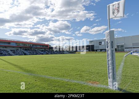 A general view Concord Oval before the Buildcorp Super W match between the Waratahs and the Drua at Concord Oval on April 8, 2023 in Sydney, Australia Stock Photo