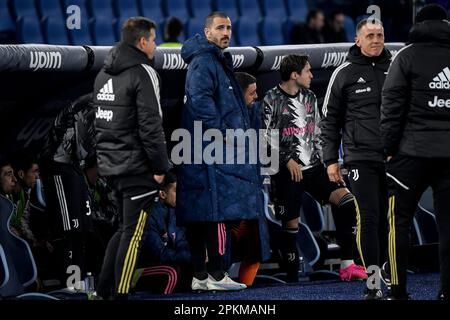 Rome, Italy. 08th Apr, 2023. Leonardo Bonucci of Juventus FC during the Serie A football match between SS Lazio and Juventus FC at Olimpico stadium in Rome (Italy), April 8th, 2023. Credit: Insidefoto di andrea staccioli/Alamy Live News Stock Photo