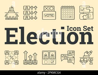 Making Your Voice Heard: Voting Icons Stock Vector