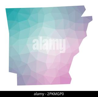 Network map of Arkansas. US state digital connections map. Technology ...