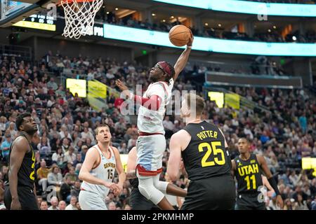 Denver Nuggets guard Reggie Jackson (7) in the first half of an NBA  basketball game Sunday, April 9, 2023, in Denver. (AP Photo/David  Zalubowski Stock Photo - Alamy