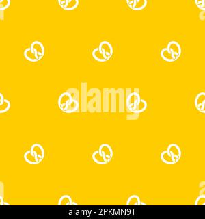 Bretzel pattern seamless. german bakery food background. Vector texture Stock Vector