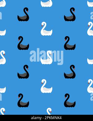 Swan pattern seamless. waterbird background. Baby fabric texture Stock Vector