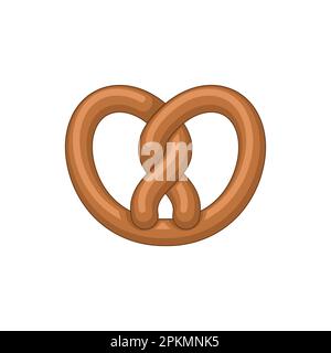 Bretzel isolated. german bakery food icon. Vector illustration Stock Vector