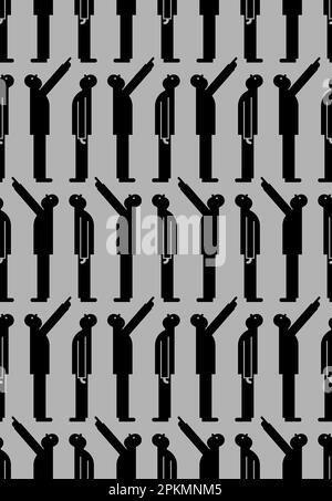 Man looks up pattern seamless. Looking up guy background Stock Vector