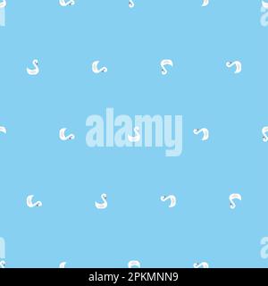 Swan pixel art pattern seamless. 8 bit Waterfowl pixelated background. Vector texture Stock Vector