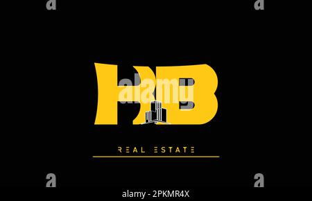 Real Estate letters Initials Monogram logo KB , BK Stock Vector