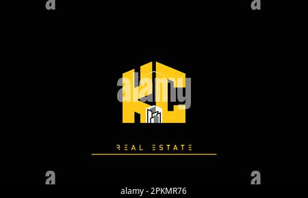 Real Estate letters Initials Monogram logo KC , CK Stock Vector