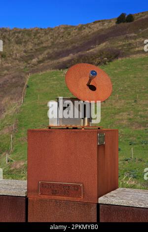 A scale model of the Wurzberg radar station raided by British commandos on 27-28 February 1942 at the Bruneval Memorial in Normandy, France Stock Photo