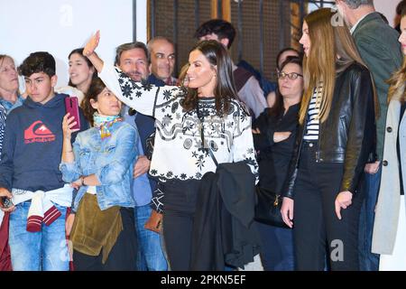 Chinchon, Spain. 8th Apr, 2023. Queen Letizia of Spain, Princess Sofia attends the performance of the Living Passion (a Festival of National Tourist Interest with 60 years of history) during Holy Saturday on Easter on April 8, 2023 in Chinchon, Spain Credit: MPG/Alamy Live News Stock Photo