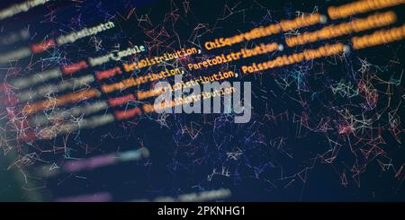 Programming code. Programming code on computer screen. Technology background. Stock Photo