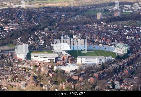 An aerial view of Headingley Stadium and Cricket Ground, Leeds, West Yorkshire, UK Stock Photo