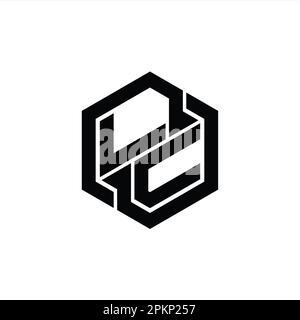 LC Logo monogram abstract hexagon shape vector images design template ...